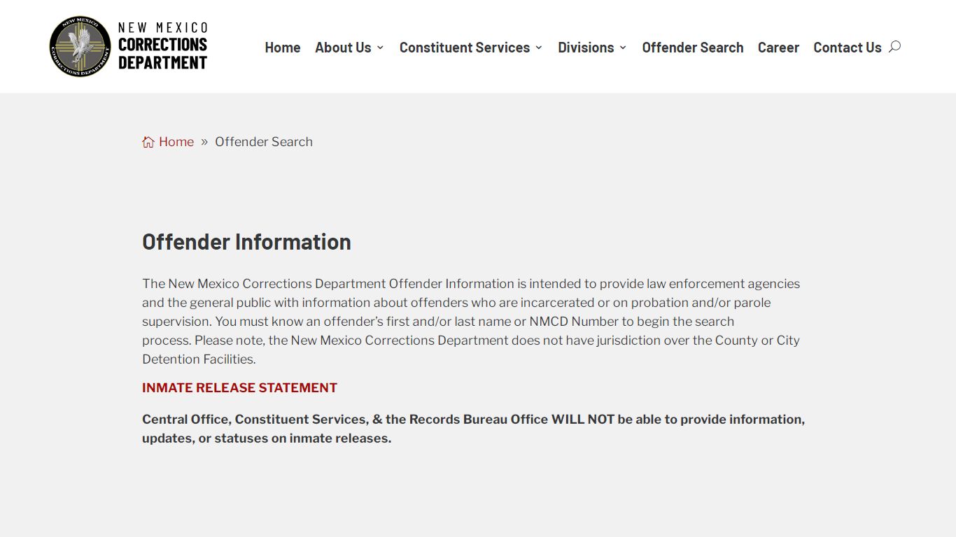 Offender Search | NM Corrections Department - New Mexico